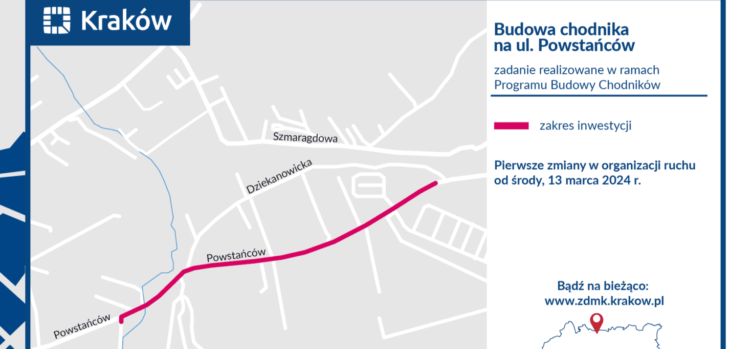 Budowa chodnika na ul. Powstańców